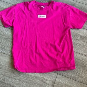 Gymshark Block Oversized T-Shirt - Bold Magenta Hot Pink Boxy Gym Tee - SZ M